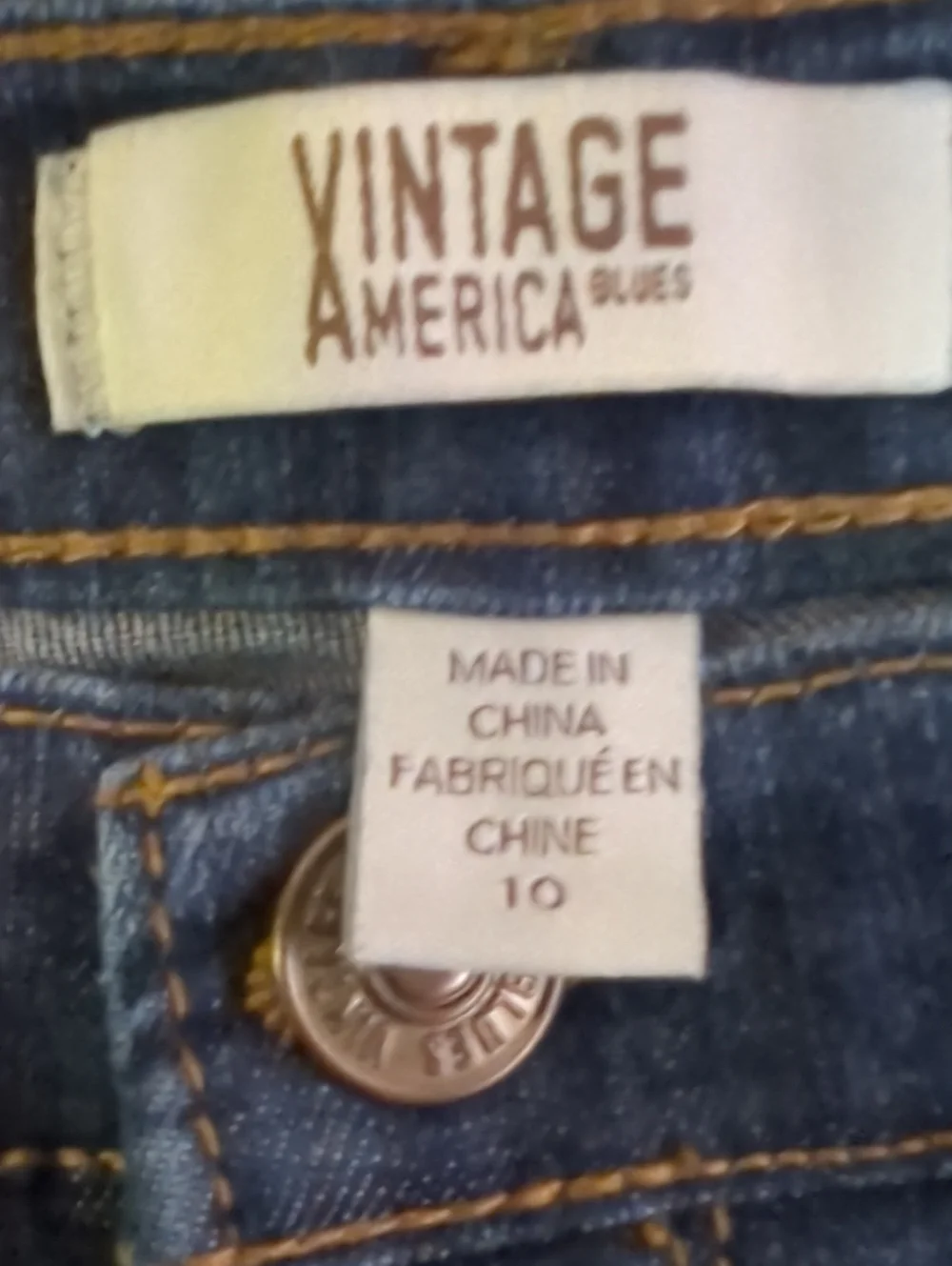 Vintage America Women’s Dark Blue Embroidered Denim Shorts - Picture 2 of 5